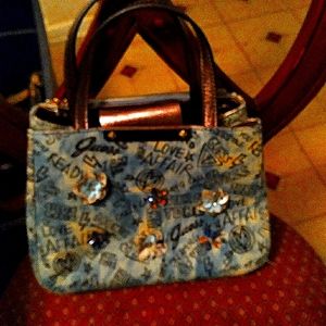 Guess bag green with bling